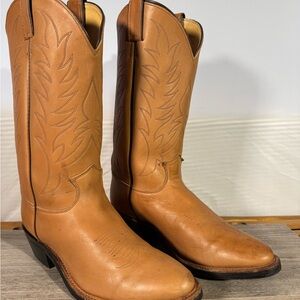 Vintage Men’s Justin 1122 MuleHide Cowboy Boots Size 9.5 D Made In USA Western